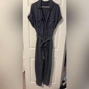 Lane Bryant Navy Utility Jumpsuit
